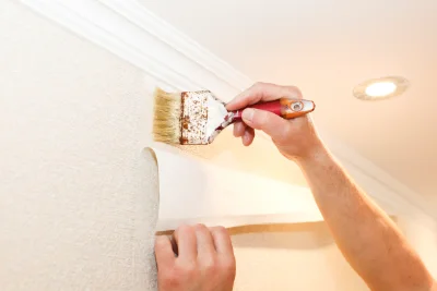 Pose de papier peint à Hautefaye — revêtements muraux et toiles de verre